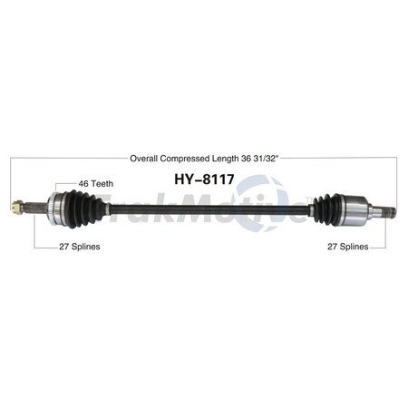 Surtrack Axle Cv Axle Shaft, Hy-8117 HY-8117